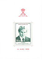 Monaco - Blocs MNH * - 14 Mars 1958 - Albert Prince Héréditaire - Blocs