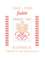 Monaco - Blocs MNH * - 1999 - Jubilé - Rainier III Prince De Monaco - Blocs