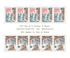 Monaco - Blocs MNH * - 1982 - 1297 Prise De La Forteresse De Monaco - 1641 Signature Du Traité De Péronne - Blocs