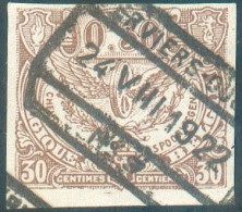 Chemin De Fer, 30 Centimes Du HAVRE, NON DENTELE Et Oblitéré Par Le Cachet Ferroviaire De  VERVIERS-OUEST.  - 21483 - Usados