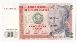 Perou 50 Intis 1987 N° A 6433903 Q, UNC - Peru