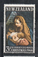 NEW ZEALAND NUOVA ZELANDA 1966VIRGIN WITH CHILD BY CARLO MARATTA CHRISTMAS NATALE NOEL WEIHNACHTEN NAVIDAD 3p USED USATO - Oblitérés
