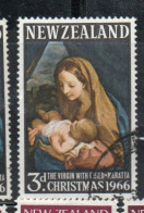 NEW ZEALAND NUOVA ZELANDA 1966VIRGIN WITH CHILD BY CARLO MARATTA CHRISTMAS NATALE NOEL WEIHNACHTEN NAVIDAD 3p USED USATO - Oblitérés