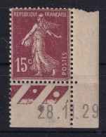 FRANCE 1924 - Coin Daté MNH - YT 189 - 29 - ....-1929