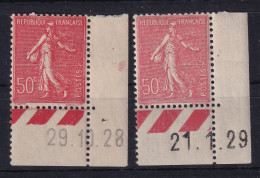 FRANCE 1928 - Coin Daté MNH - YT 199 - 28, 29 - ....-1929