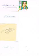 JEUX OLYMPIQUES - 4 AUTOGRAPHES DE MEDAILLES OLYMPIQUES - CONCURRENTS D'ITALIE  - - Authographs