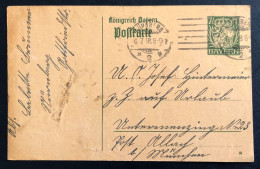 Bavière, Entier-Carte - Voyagé - (N335) - Postal  Stationery