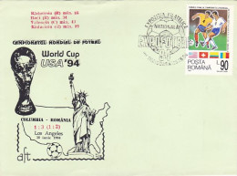 SPORTS, SOCCER, USA'94 WORLD CUP, COLOMBIA- ROMANIA GAME, SPECIAL COVER, 1994, ROMANIA - 1994 – Estados Unidos