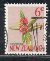 NEW ZEALAND NUOVA ZELANDA 1967 1970 FLORA KOROMIKO FLOWER 6c USED USATO OBLITERE' - Used Stamps