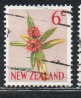 NEW ZEALAND NUOVA ZELANDA 1967 1970 FLORA KOROMIKO FLOWER 6c USED USATO OBLITERE' - Used Stamps