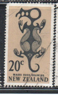 NEW ZEALAND NUOVA ZELANDA 1967 1970 MAORI ROCK DROWING 20c USED USATO OBLITERE' - Used Stamps