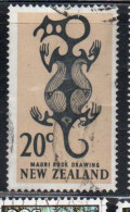 NEW ZEALAND NUOVA ZELANDA 1967 1970 MAORI ROCK DROWING 20c USED USATO OBLITERE' - Gebraucht