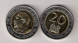 Kenya 20 Shillings 2010.  Bimetallic Bimetal High Grade - Kenya