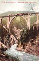 Davos-Fillsur Bahn Viadukt Bei Wiesen 100 M Hoch 1917 - Wiesen