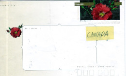 2006. Canada .Letttre, Entier Postal  Rose Rouge "Champlain" - 1953-.... Règne D'Elizabeth II