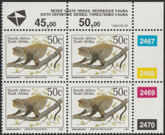 South Africa RSA - 1993 - Sixth 6th Definitive Endangered Fauna - 50c Samango Monkey. - Ongebruikt