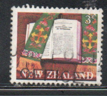NEW ZEALAND NUOVA ZELANDA 1968 PUBLICATION OF THE BIBLE IN MAORI 3c USED USATO OBLITERE' - Used Stamps