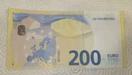 200 EURO - ITALIA - S004 A1 - SE1026807094  - (Draghi) NEUF - UNC - 200 Euro