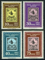 Türkiye 1963 Mi 1850-1853 MNH 100 Years Turkish Stamps - Ungebraucht