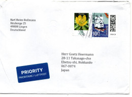 69285 - Bund - 2023 - 100c Briefe MiF A LpBf NACHTRAEGLICH ENTWERTET (BZ49?) -> Japan - Covers & Documents