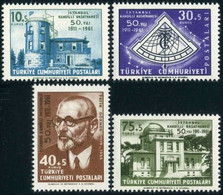 Türkiye 1961 Mi 1810-1813 MNH Observatories - Ungebraucht