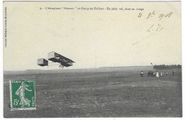 CPA AVION L'AEROPLANE " FARMAN " AU CAMP DE CHALONS, EN PLEIN VOL, DANS UN VIRAGE, AVIATION - 1919-1938: Entre Guerres