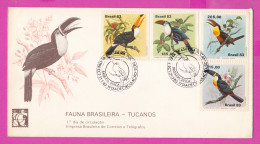 274830 / Brazil FDC Cover 1983 - Bird Toucans - Ramphastos Toco Ramphastos Tucanus Ramphastos Dicolorus Vitellinus - FDC