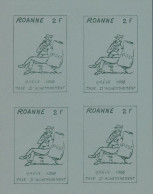 ROANNE GREVE DE 1988 SERIE DE 3 MINI FEUILLES DE 4 TIMBRES NEUFS SANS CHARNIERE - Marche Da Bollo