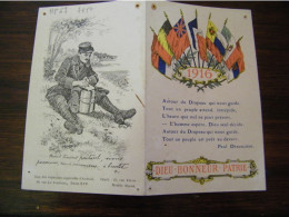 Petit Calendrier 1916 - Dieu . Honneur . Patrie - Drapeaux - 1916 - SUP (HP 67) - Formato Piccolo : 1901-20