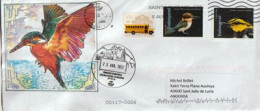 2023.Guam Kingfisher & Golden-cheeked Warbler (Paruline à Joues Dorées) Endangered Species,letter To Andorra (Principat) - Briefe U. Dokumente