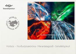 Iceland Island Istande 2013 150 Year Anniversary Of The Icelandic Stamps FDC - Volcanos