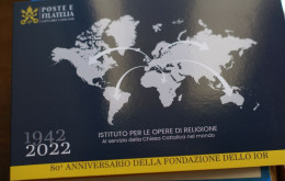VATICAN 2023 , ANNIVERSARIO FONDAZIONE DELLO IOR, FOLDER - Storia Postale