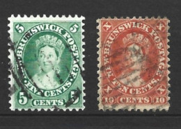 CANADA - New Brunswick  1860 - (o)    S&G 14 + 17 - Oblitérés