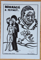 Hommage à Peynet - Dessin De Jacques Lardie - Amoureux De Peynet - Tirage Limité (n°49 / 100 Ex.) - (n°27484) - Lardie