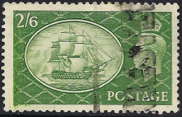 GREAT BRITAIN 1951 KGVI 2/6s Yellow-Green SG509 FU - Ungebraucht