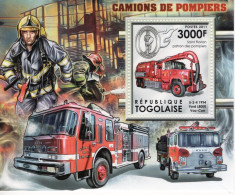 Vehicules De Pompiers - Carros De Bombeiros - Fire Trucks - Camions -  Togolaise 2011  - 1v  Sheet Mint/Neuf/MNH - Camions