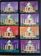 NETHERLANDS  PREPAID GNANAM/ TAJMAHAL/ 8X DIFFERENT CARDS /  USEDCARDS   ** 15024** - Unclassified