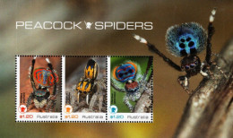 Australia - 2023 - Peacock Spiders - Mint Stamp Sheetlet - Unused Stamps