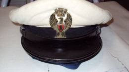 VECCHIO BERRETTO POLIZIA GUARDIE DI P.S. BUONE CONDIZIONI + FREGIO ESTIVO Tg. 57 - Hoeden