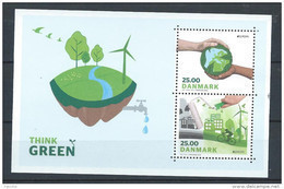 Danemark 2016 Bloc F1839 Neuf Europa Think Green, écologie - Blocs-feuillets