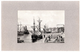 Nantes. Entrée Du Port. Reproduction D'une Gravure De Félix Benoist Parue Dans Nantes Et La Loire Inf. 1850 - Europa