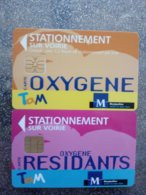 CARTE STATIONNEMENT 2 CARTES OXYGENE MONTPELLIER NEUVES NUMEROTEES - Parkeerkaarten