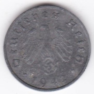 10 Reichspfennig 1942 F Stuttgart En Zinc - 10 Reichspfennig