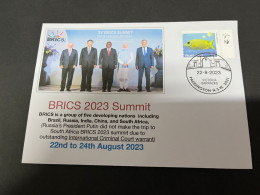 25-8-2023 (3 T 11) BRICS 2023 Summit In South Africa - Storia Postale