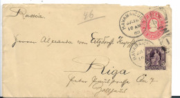 Kuba051 / Unter Amerikanischer Besatzung 1901. Entire Aufgewertet Zum Versand Nach Lettland - Covers & Documents