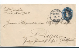 Kuba053 / Stationery 5c Für Das Ausland 1900 Nach Riga/Estland - Lettres & Documents