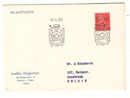 Finlande - Carte Postale De 1960 - Oblit Car Postal  ? - Cor De Poste - - Covers & Documents