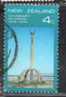 NEW ZEALAND NUOVA ZELANDA 1973 1976 1974 CENTENARY OF NAPIER 4c USED USATO OBLITERE' - Oblitérés