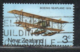 NEW ZEALAND NUOVA ZELANDA 1974 BOEING SEAPLANE 3c USED USATO OBLITERE' - Oblitérés