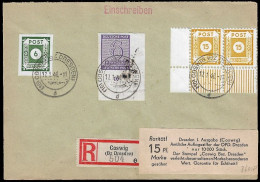 1946 R-BRIEF SOWJ. ZONE COSWIG 15Pfg(2) Mi.-Nr.47 D L A, 6Pfg Mi.-Nr.43 A, 6Pfg Mi.-Nr.117 - Altri & Non Classificati